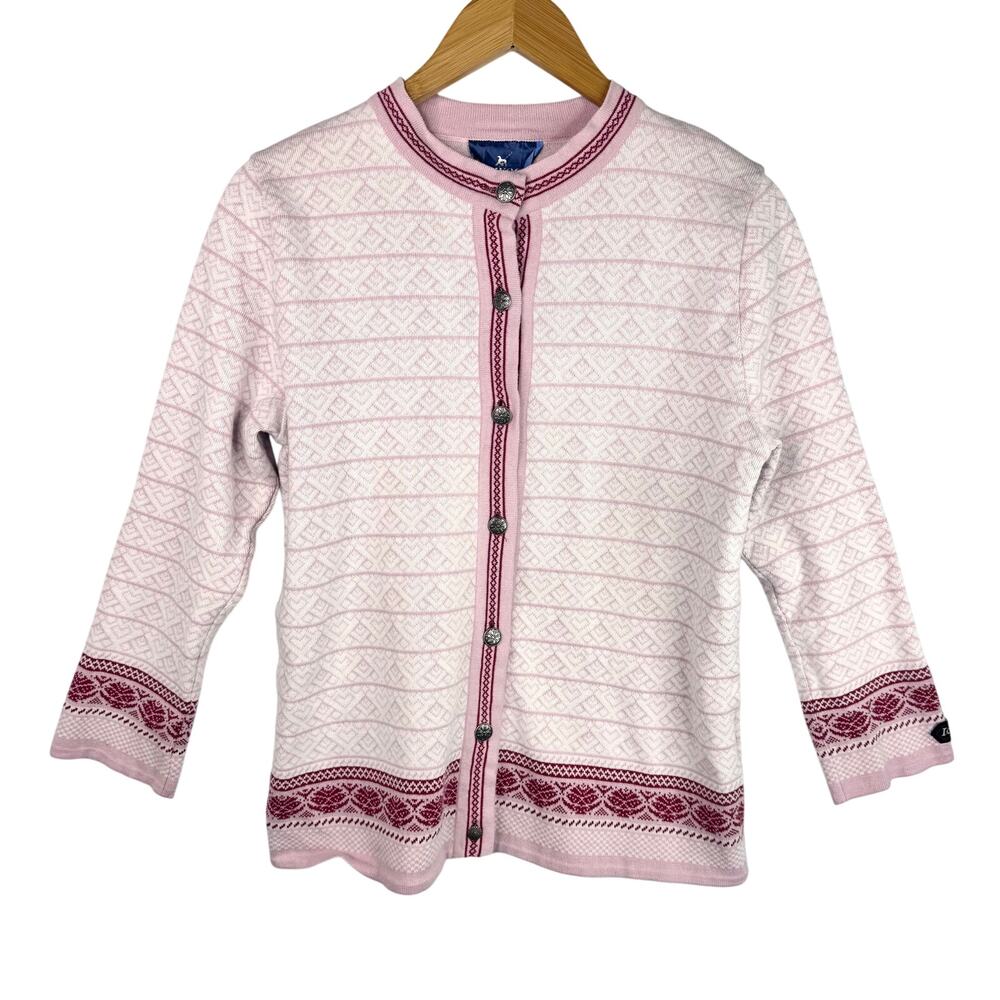 Icewear Pink Nordic Cardigan Sweater Size L